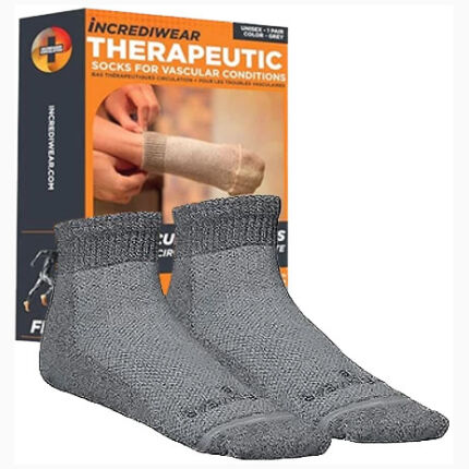 Incrediwear Diabetic Socks Ankle Grey