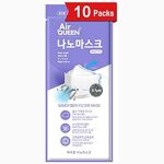 Air Queen 3-Layers Nano-Filter Face Safety Mask for Adult (Pack of 10 PCS) - Black