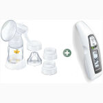 Beurer Manual Breast Pump BY 15 + Forehead Thermometer FT 65