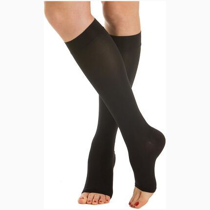 Relaxsan Open Toe Knee Socks CCL-2, 23-32 mmhg Black - M2050A