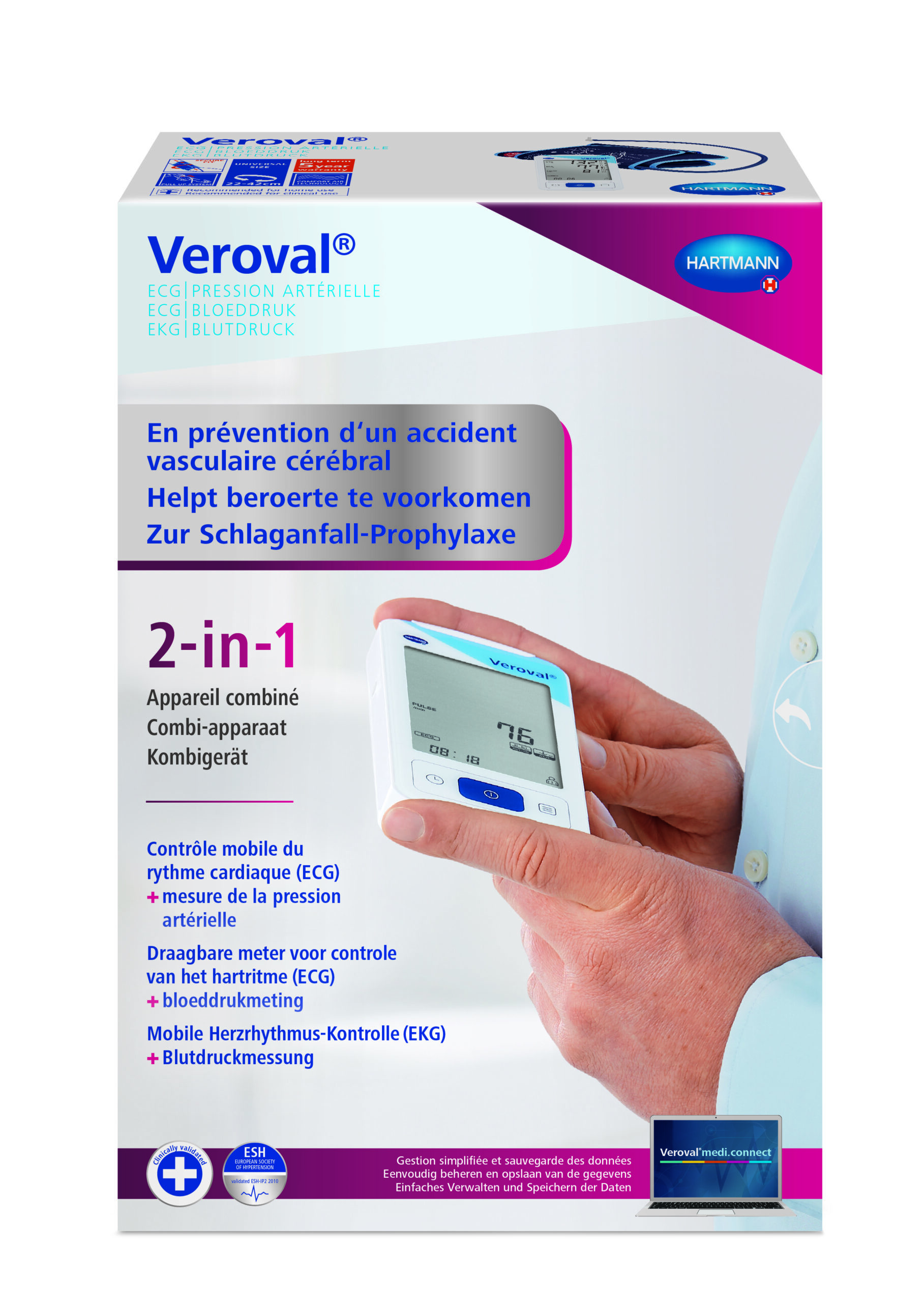 Veroval-ECG-Product-Packaging-scaled-1.jpg Hartmann Veroval ECG and Blood Pressure Monitor-LG6, P1 - Image 1