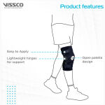 Vissco Functional Knee Support Black 1pc - Image 7