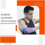 Vissco Elbow Support with Strap Mild Support 1pc - Image 2