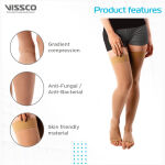 Vissco Medical Compression Class-2 Thigh Length Mild Support Beige - Image 5