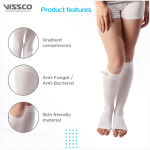 Vissco Anti-Embolism Knee Mild Support White - Image 4