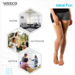 Vissco Medical Compression Class-2 Thigh Length Mild Support Beige - Image 4