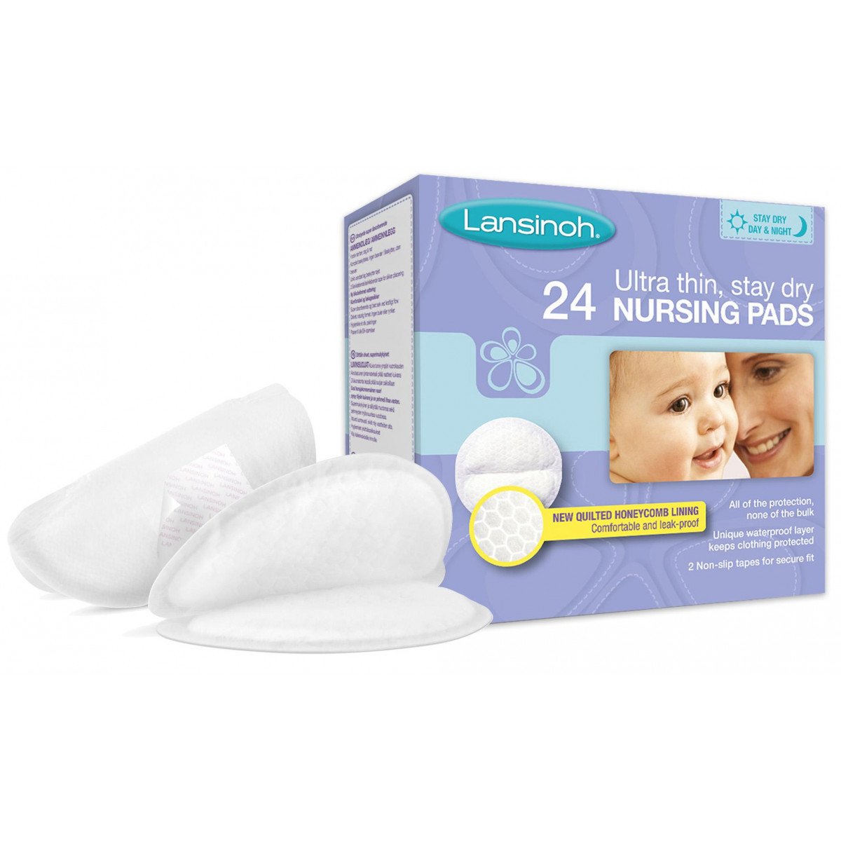 Lansinoh-Disposable-Nursing-Pads-Box-of-24-pharmatee.jpeg Lansinoh Disposable Nursing Pads - 24 Pad - Image 1