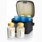 Medela Cooler Bag with Four Breastmilk Bottles One Cooling Element - Image 2