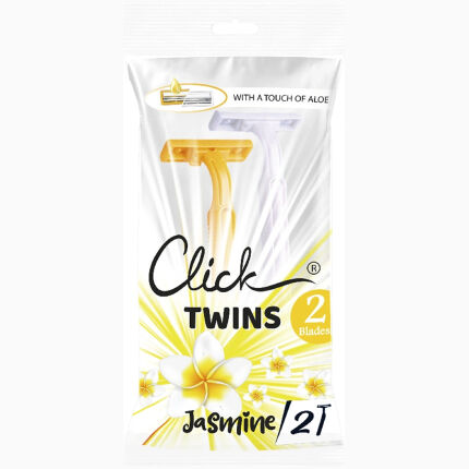 Twin Blade Razor Yellow + White Handle