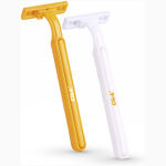 Twin Blade Razor Yellow + White Handle