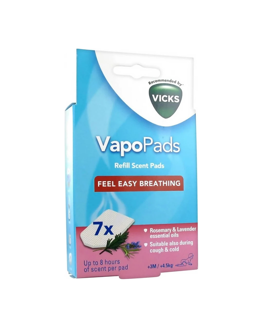 Vicks VBR7E Scent Pads VAPOPADS Rosemary & Lavender 7 Scent