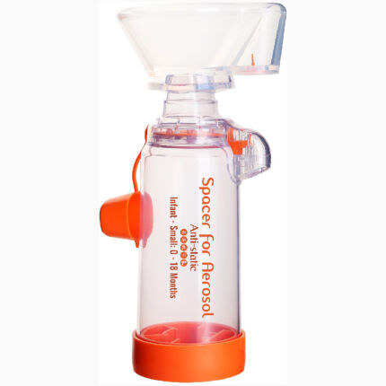 Spacer for Aerosol Anti-Static with soft 100% Silicon Mask for Infant (0-18 month)